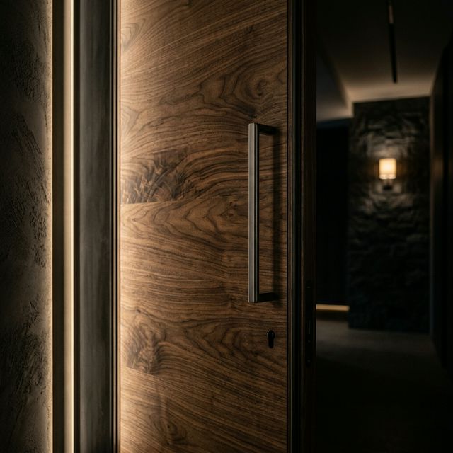 Diseño de puerta interior de madera